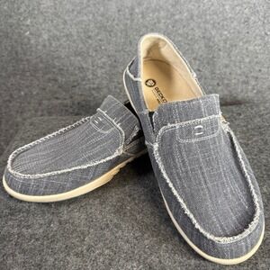 Gecko Man Walk Hero Mens 11 Gray Canvas Slip On Loafers Orthotic Support Shoes